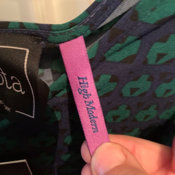 Leota‎ High Modern dress with wrap belt. NWT. Handmade NYC - Picture 6 of 6